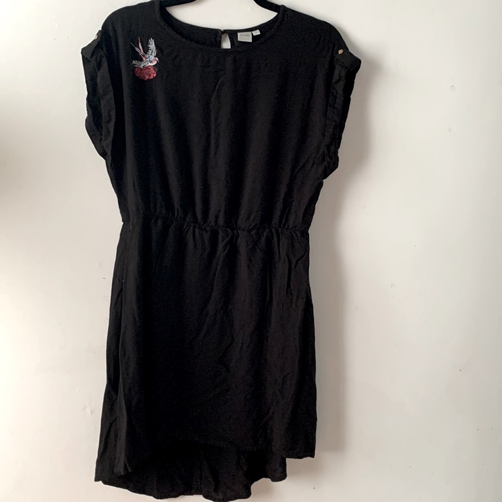 Cute dress with a sparrow embroidery